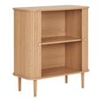 Nikko Small Sideboard - 2 Door - Curved - Fluted - 80cm - Pine Wood
