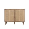 Noah Small Sideboard - 100cm - 2 Door - Oak and Rattan