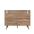 Noah Small Sideboard - 100cm - 2 Door - Oak and Rattan