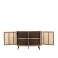 Noah Small Sideboard - 100cm - 2 Door - Oak and Rattan