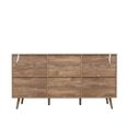Noah Medium Sideboard - 150cm - 3 Door - Oak and Rattan