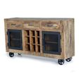 Noemi Industrial Style Mango Wood - 2 Door Medium Sideboard - 150cm