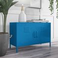 Nowata Cache Blue Locker Accent Sideboard - 2 Doors - 4012810COMNUK