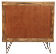 Nyack Mango Wood with Rattan 90cm Small 2 Door Sideboard - Hairpin Legs