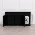 Oriental Sideboard - Black Painted - 3 Door - Medium