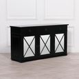Oriental Sideboard - Black Painted - 3 Door - Medium