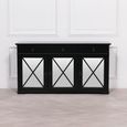 Oriental Sideboard - Black Painted - 3 Door - Medium