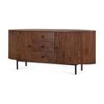Paloma Sideboard - Fluted Acacia Wood - Curved - 2 Door - Extra Large - 180cm