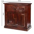 Phulera Dark Wood 90cm Small Sideboard