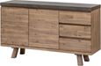 Pimlico Acacia Wood and Concrete Top Large Sideboard