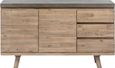 Pimlico Acacia Wood and Concrete Top Large Sideboard