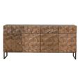 Pinole Sideboard - Copper Geometric - Mango Wood - 4 Door - Large - 170cm