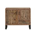 Preston Industrial Style Rustic 2 Door Small Sideboard - 99cm