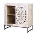Quintana Sideboard - Washed Carved - Mango Wood - 2 Door - Small - 80cm