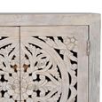Quintana Sideboard - Washed Carved - Mango Wood - 4 Door - Extra Large - 190cm
