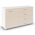 Rauch Aditio 1 Door Medium Sideboard - 120cm - Alpine White and Champagne