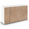 Rauch Aditio 1 Door Medium Sideboard - 120cm - Alpine White and Sonoma Oak