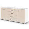Aditio Large Sideboard - 160cm - 2 Door - Alpine White & Champagne