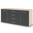 Aditio Large Sideboard - 160cm - 2 Door - Champagne & Metallic Dark Grey