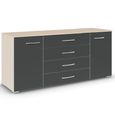 Aditio Large Sideboard - 160cm - 2 Door - Champagne & Metallic Dark Grey