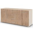 Aditio Large Sideboard - 160cm - 2 Door - Champagne & Sonoma Oak