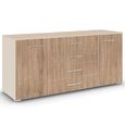 Aditio Large Sideboard - 160cm - 2 Door - Champagne & Sonoma Oak