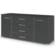 Aditio Large Sideboard - 160cm - 2 Door - Metallic Dark Grey