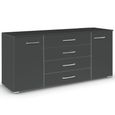 Aditio Large Sideboard - 160cm - 2 Door - Metallic Dark Grey