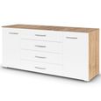 Aditio Large Sideboard - 160cm - 2 Door - Sonoma Oak & Alpine White