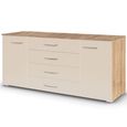 Aditio Large Sideboard - 160cm - 2 Door - Sonoma Oak & Champagne