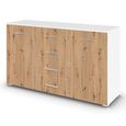 Rauch Aditio 2 Door Medium Sideboard with 4 Drawer - 120cm - Alpine White and Artisan Oak