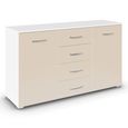 Rauch Aditio 2 Door Medium Sideboard with 4 Drawer - 120cm - Alpine White and Champagne