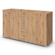 Rauch Aditio 2 Door Medium Sideboard with 4 Drawer - 120cm - Artisan Oak