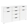 Aditio Medium Sideboard - 120cm - 2 Door - 6 Drawer - Alpine White