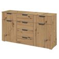 Aditio Medium Sideboard - 120cm - 2 Door - 6 Drawer - Artisan Oak