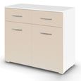 Rauch Aditio 2 Door Small Sideboard - 80cm - Alpine White and Champagne
