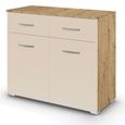 Rauch Aditio 2 Door Small Sideboard - 80cm - Artisan Oak and Champagne