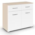 Rauch Aditio 2 Door Small Sideboard - 80cm - Champagne and Alpine White