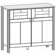 Rauch Credo 2 Door Small Sideboard - 100cm - Silk Grey and Artisan Oak