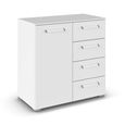 Rauch Evelyn 1 Door Small Sideboard - 80cm - Alpine White