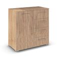 Rauch Evelyn 1 Door Small Sideboard - 80cm - Sonoma Oak