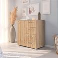 Rauch Evelyn 1 Door Small Sideboard - 80cm - Sonoma Oak