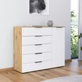 Flipp Small Sideboard - 120cm - 1 Door - Adjustable Height - Artisan Oak & Alpine White