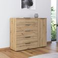 Flipp Small Sideboard - 120cm - 1 Door - Adjustable Height - Artisan Oak