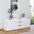 Rauch Flipp 2 Door Low Sideboard with Adjustable Height - 160cm - Alpine White