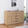 Rauch Flipp 2 Door Sideboard with Adjustable Height - 160cm - Artisan Oak