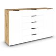 Flipp Sideboard - 180cm - 2 Door - Adjustable Height - Artisan Oak & Alpine White