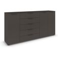 Flipp Sideboard - 199cm - 3 Door - Adjustable Height - Graphite