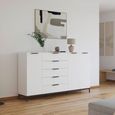 Flipp Sideboard - 199cm - 3 Door - Metal Base - Alpine White