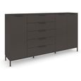 Flipp Sideboard - 199cm - 3 Door - Metal Base - Graphite